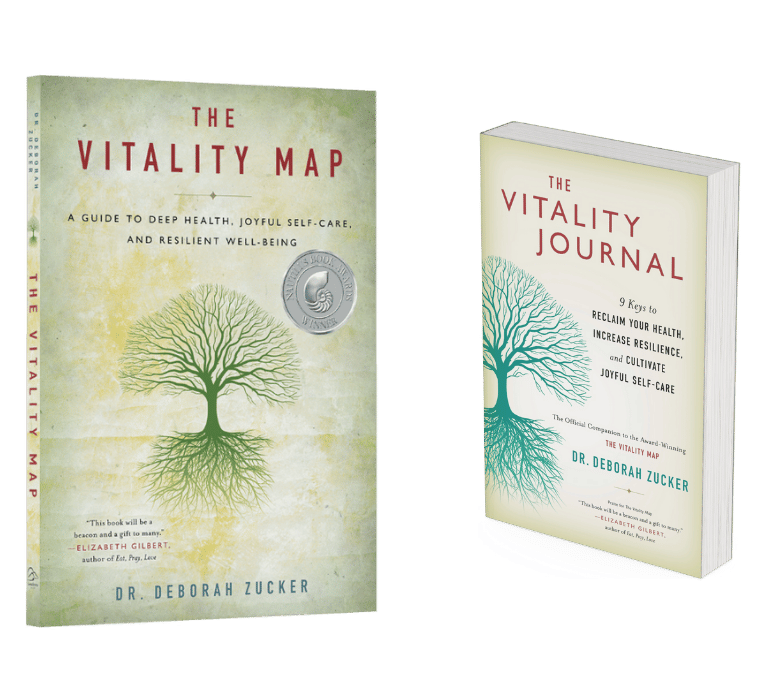 The Vitality Journal and The Vitality Map books by Dr. Deborah Zucker